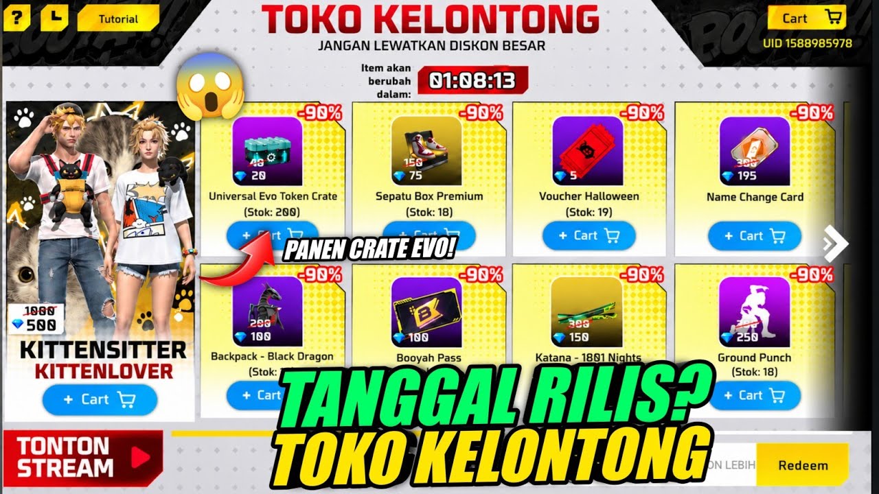 RESMI!! 🤫 TANGGAL RILIS TOKO KELONTONG FF TERUNGKAP! REVIEW ITEMNYA + CARA DAPAT DISKON 90%