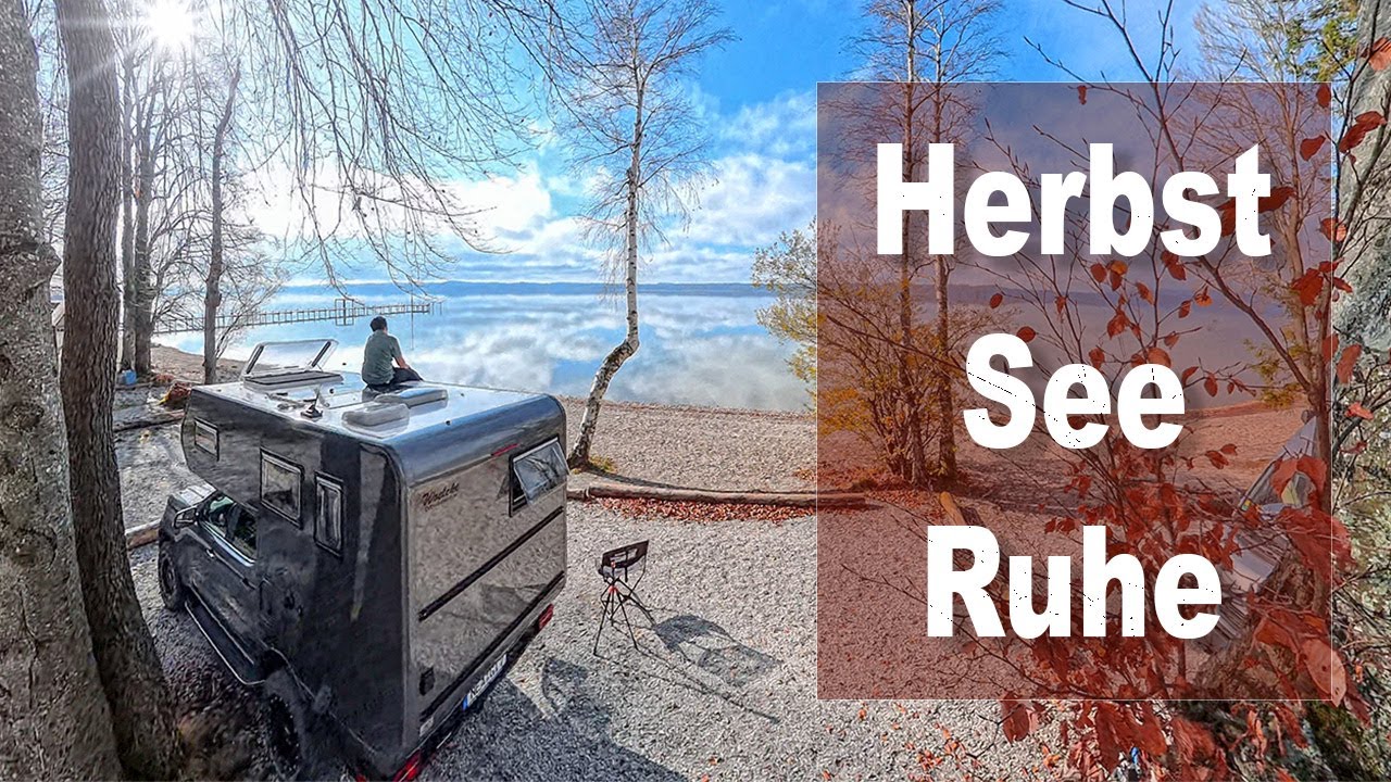 Camping am Starnberger See im Herbst | Vater & Sohn direkt am Wasser