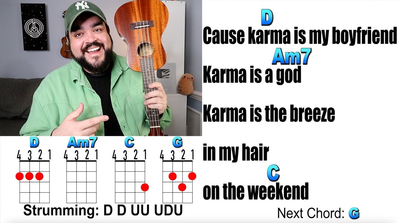 KARMA - Taylor Swift (Ukulele Play Along with Chords and Lyrics)