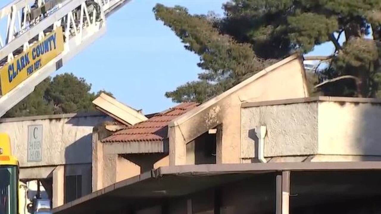 At least 35 displaced in apartment fire near Sahara, Valley View