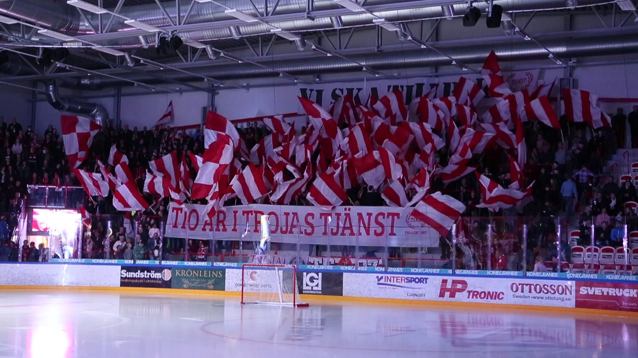 Troja-TV med Troja Supports flaggtifo 8 april 2017 (TS 10 år)