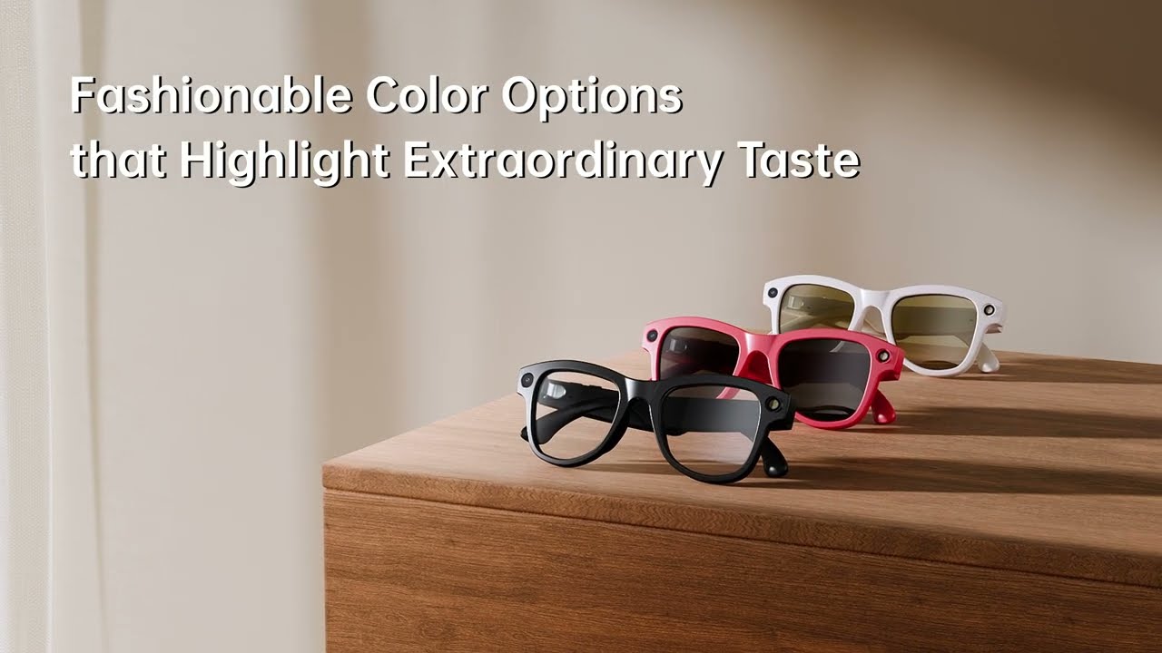 SENBONO The Newest AI Smart Glasses With Camera and Charging Case,Sunglasses