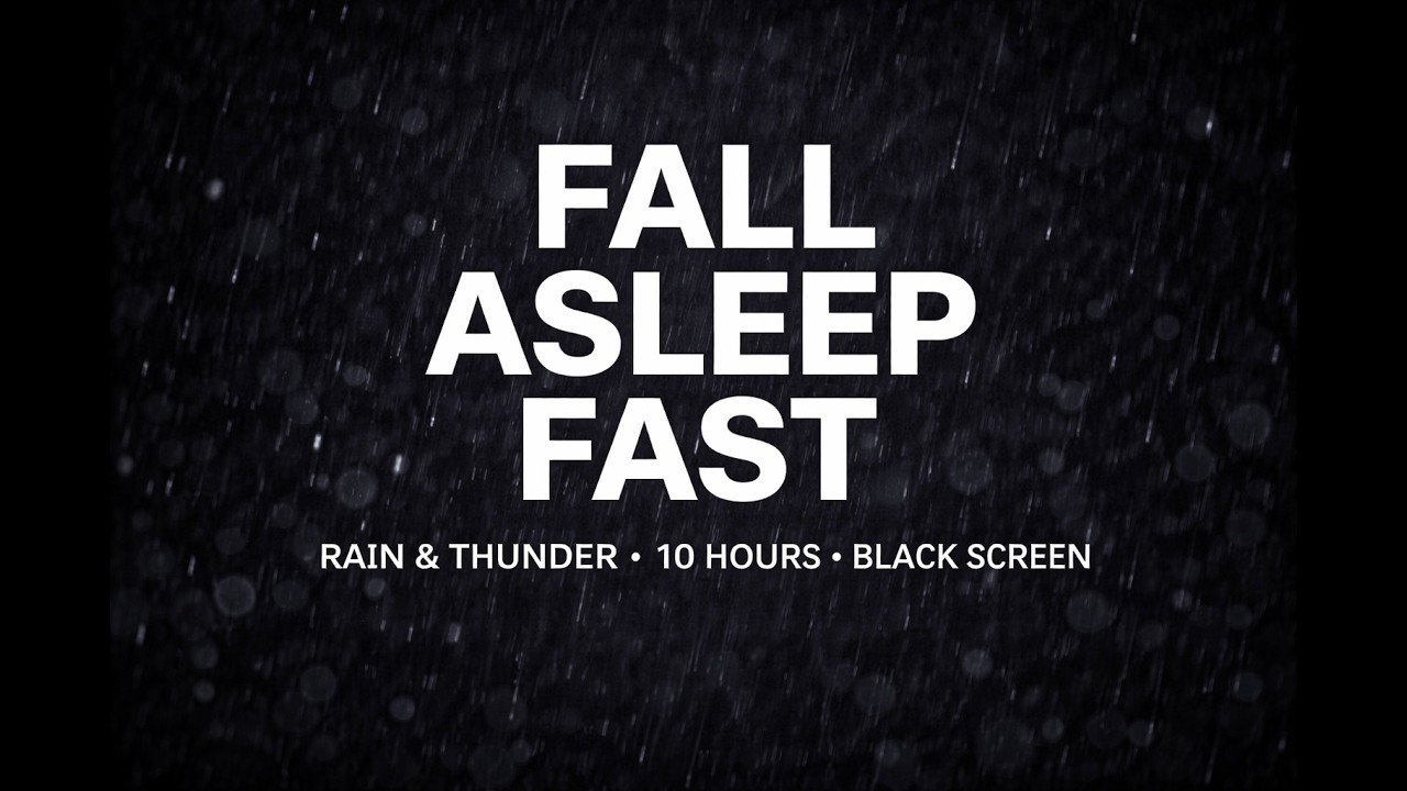 Fall Asleep Fast in 3 Minutes 🌙 Rain & Thunder | Black Screen