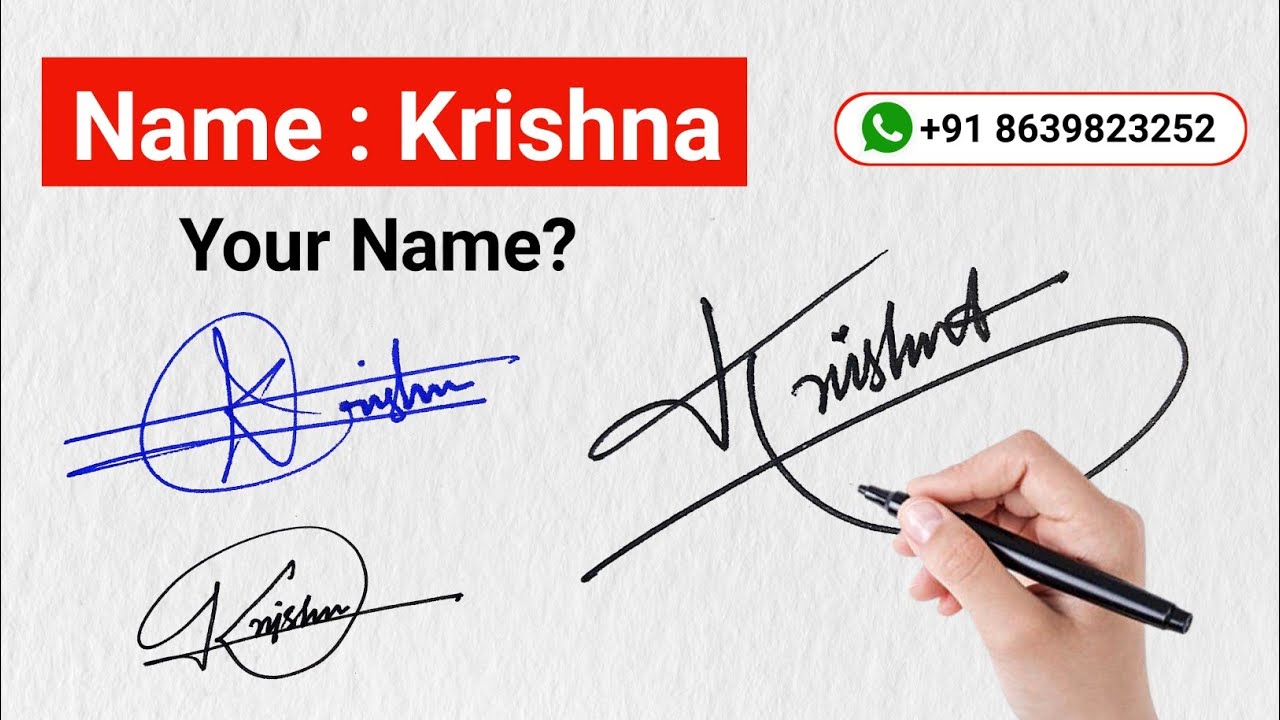 ✅ K Signature Styles | K Signature Ideas | K-Tutorial | Krishna Name Signatures | Krishna Signature