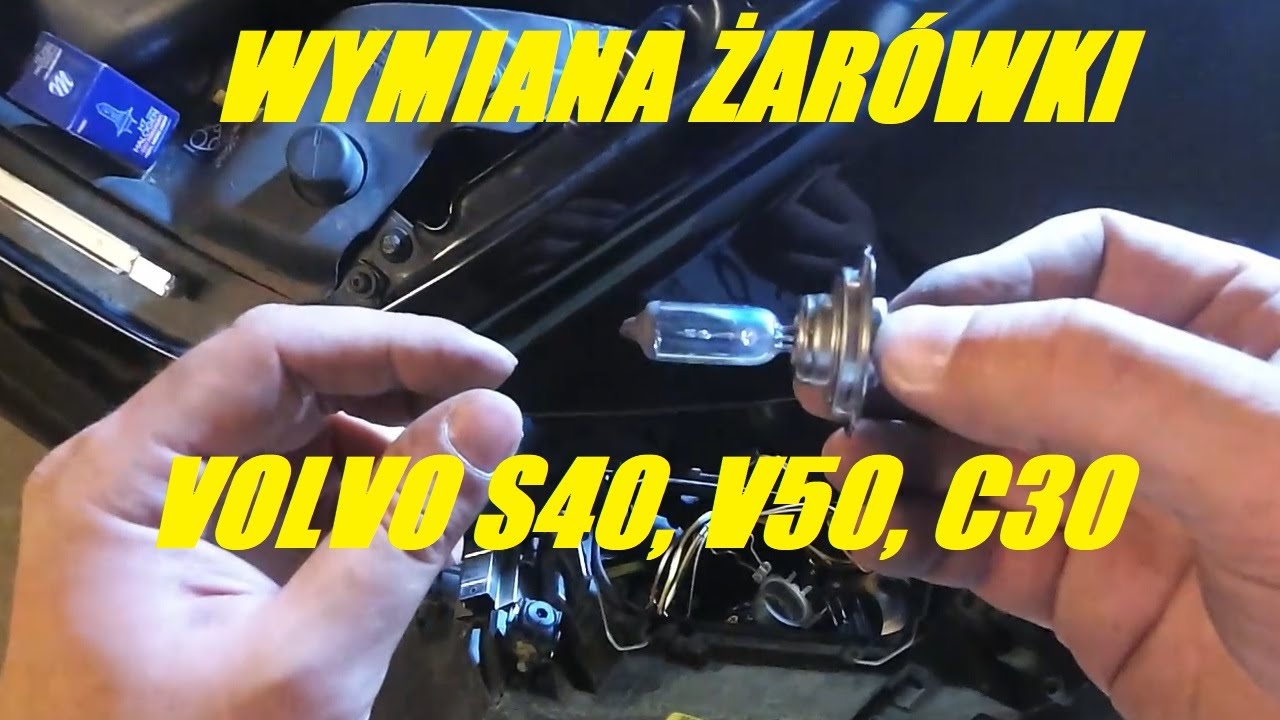 Wymiana żarówki Volvo s40, v50, c30, c70 | Jak wymienić żarówkę mijania h7? Patent Volvo|Naprawa #23
