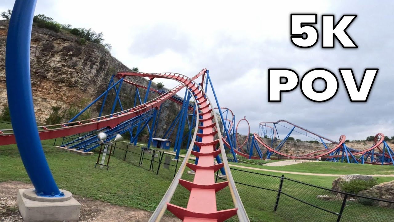 Superman Krypton Coaster Front Row POV [5K] | Six Flags Fiesta Texas 2025