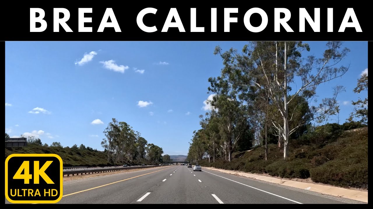 CALIFORNIA 4k - BREA Drive from Irvine - Driving Around Southern California Freeways + Music