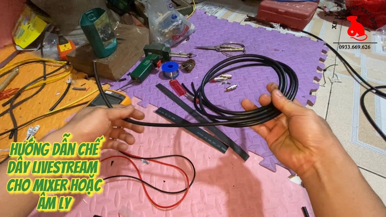 Hướng dẫn chế dây livestream cho mixer và âm ly,dùng 3 trở xịn,dây đồng mạ bạc âm chuẩn,sạch sẽ