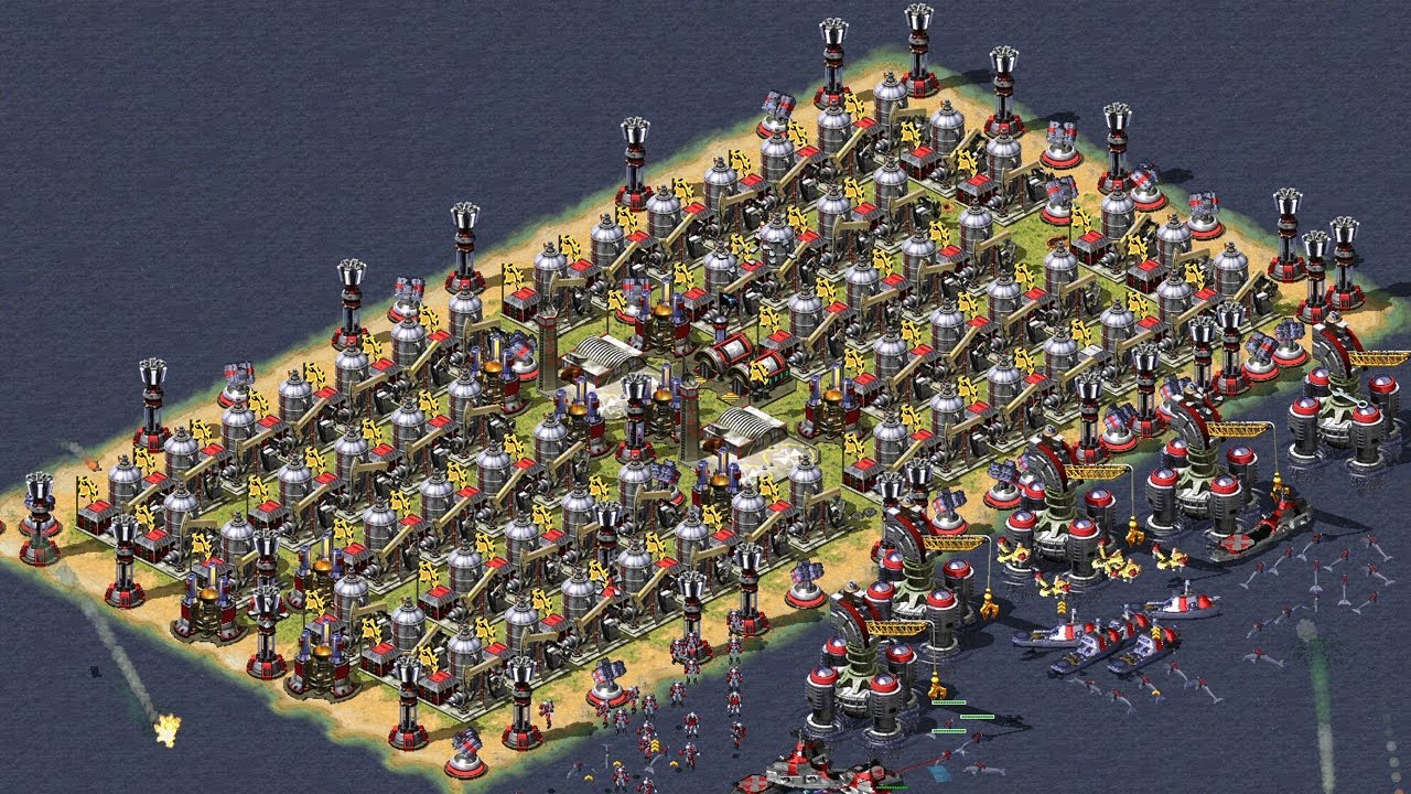 Red Alert 2 | Extra hard | 7 vs 1  | France vs 7 random | island hawaii | France