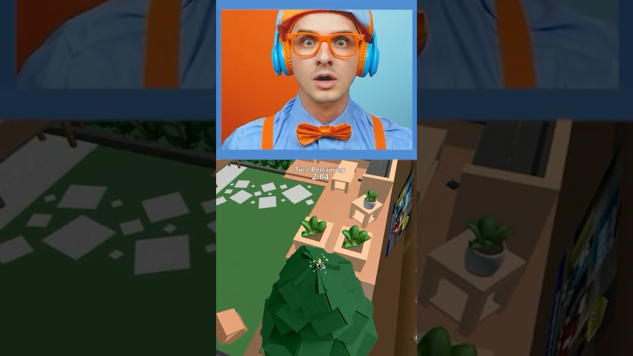Blippi Hide and Seek Teleport TRICK! #roblox #blippi