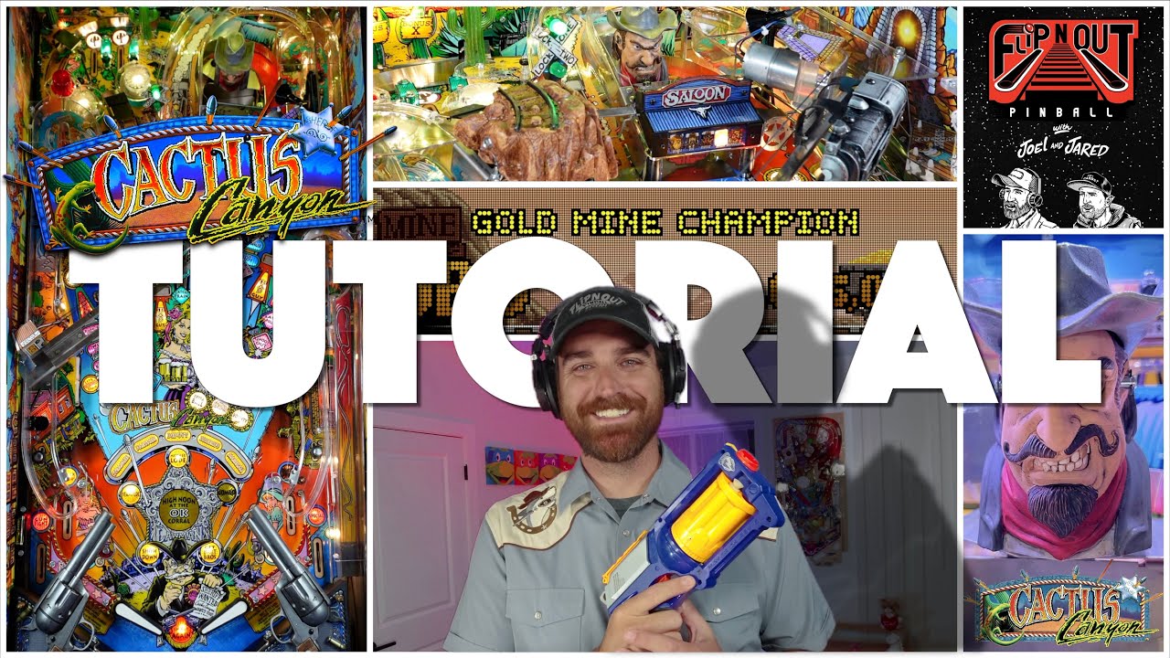 Учебное пособие по пинболу Cactus Canyon Remake (Flip N Out Pinball, 2025)