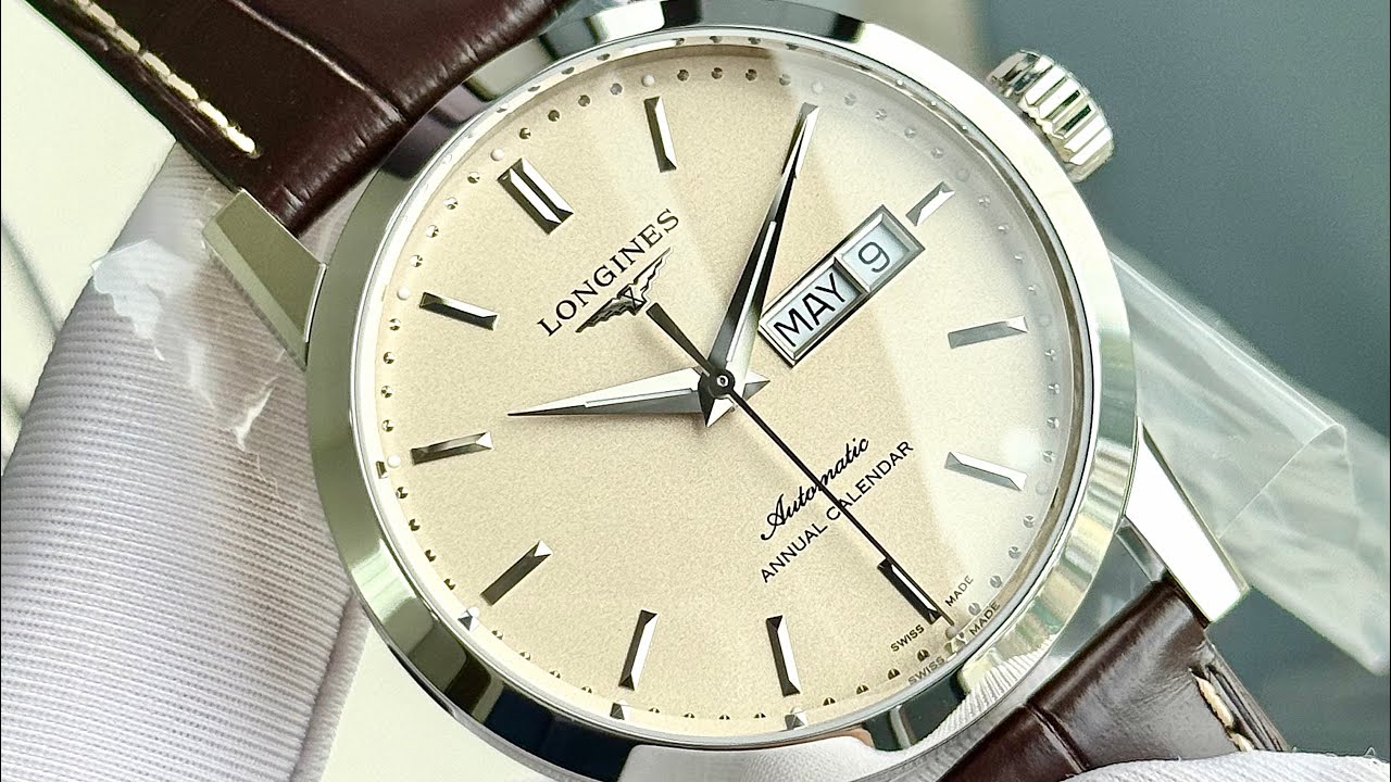 [Hiếm, Đẹp] Đồng hồ Longines Heritage Classic Annual calendar L4.827.4.92.2