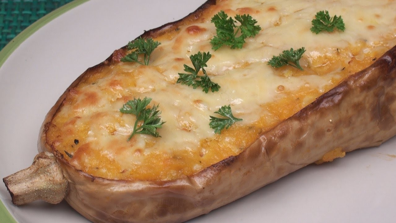 Рецепт запеченной сырной мускатной тыквы