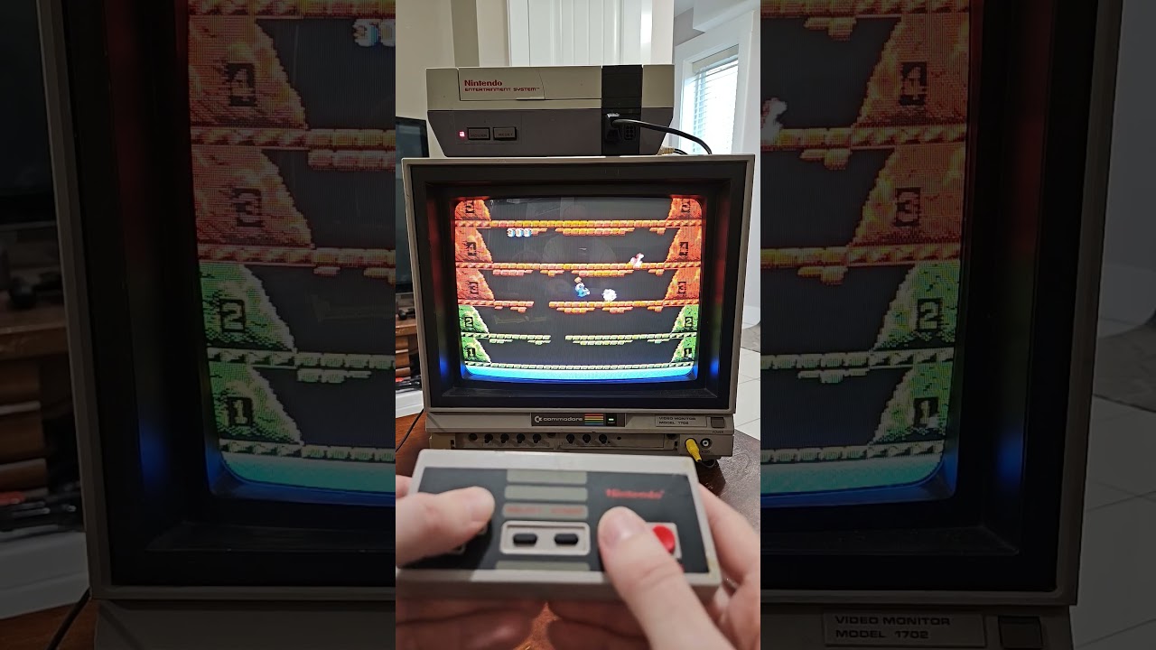Ice Climbers CRT gameplay #retrogaming #nintendo #nes