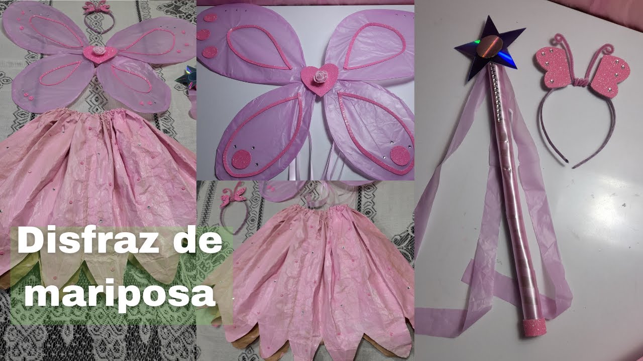 Disfraz de Mariposa con reciclaje talla 12 ♻🤩MVRC♻