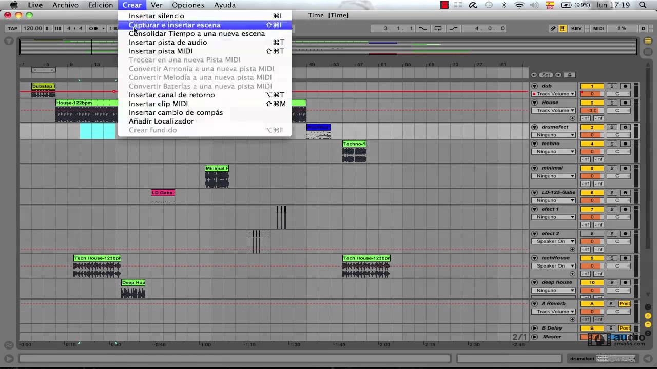 tutorial de Ableton Live 9 (Español) - Tiempo a una nueva escena