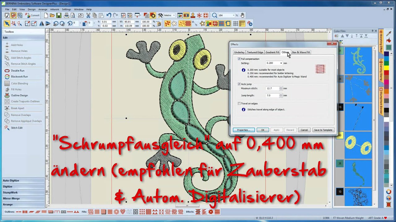 BERNINA Sticksoftware 7: Erstellen eines eigenen Stickmotivs