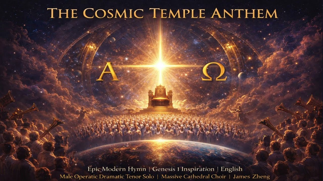 Cosmic Temple Anthem (Genesis 1:1-2-3:Male Operatic Dramatic Tenor Solo|Massive Cathedral Choir )