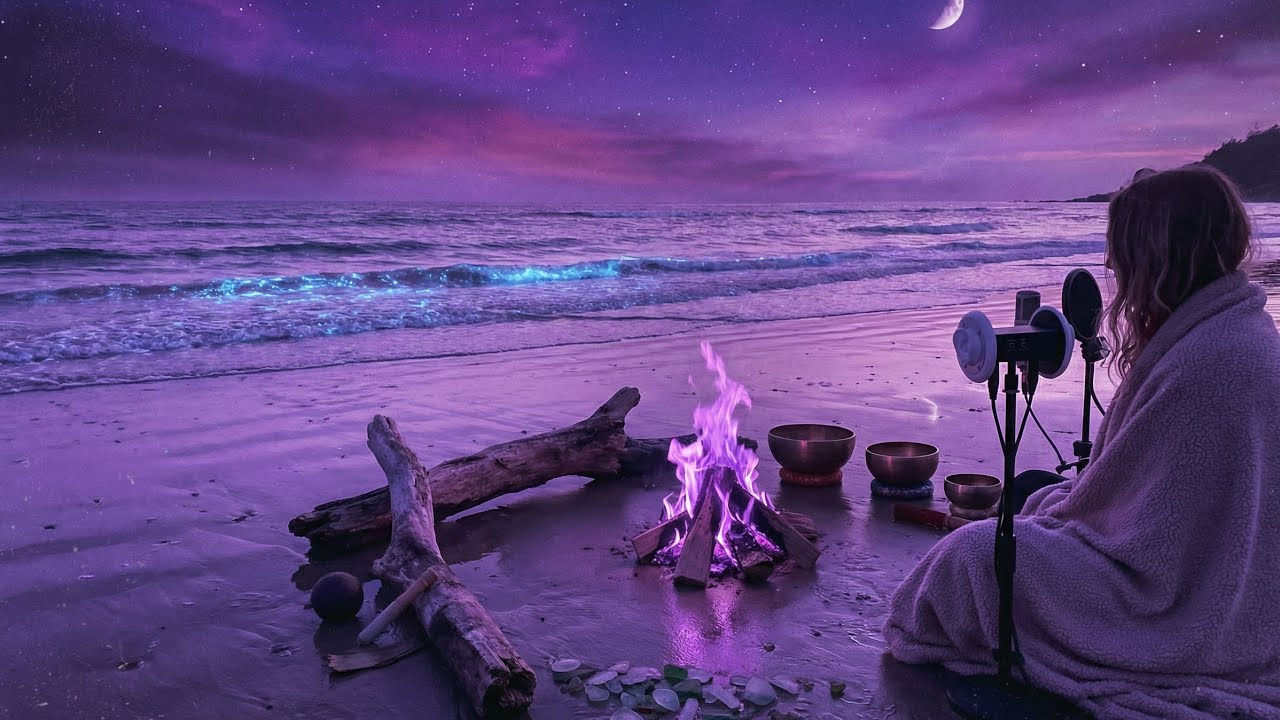 Calm Relaxing Beach ASMR with Added White Noise 