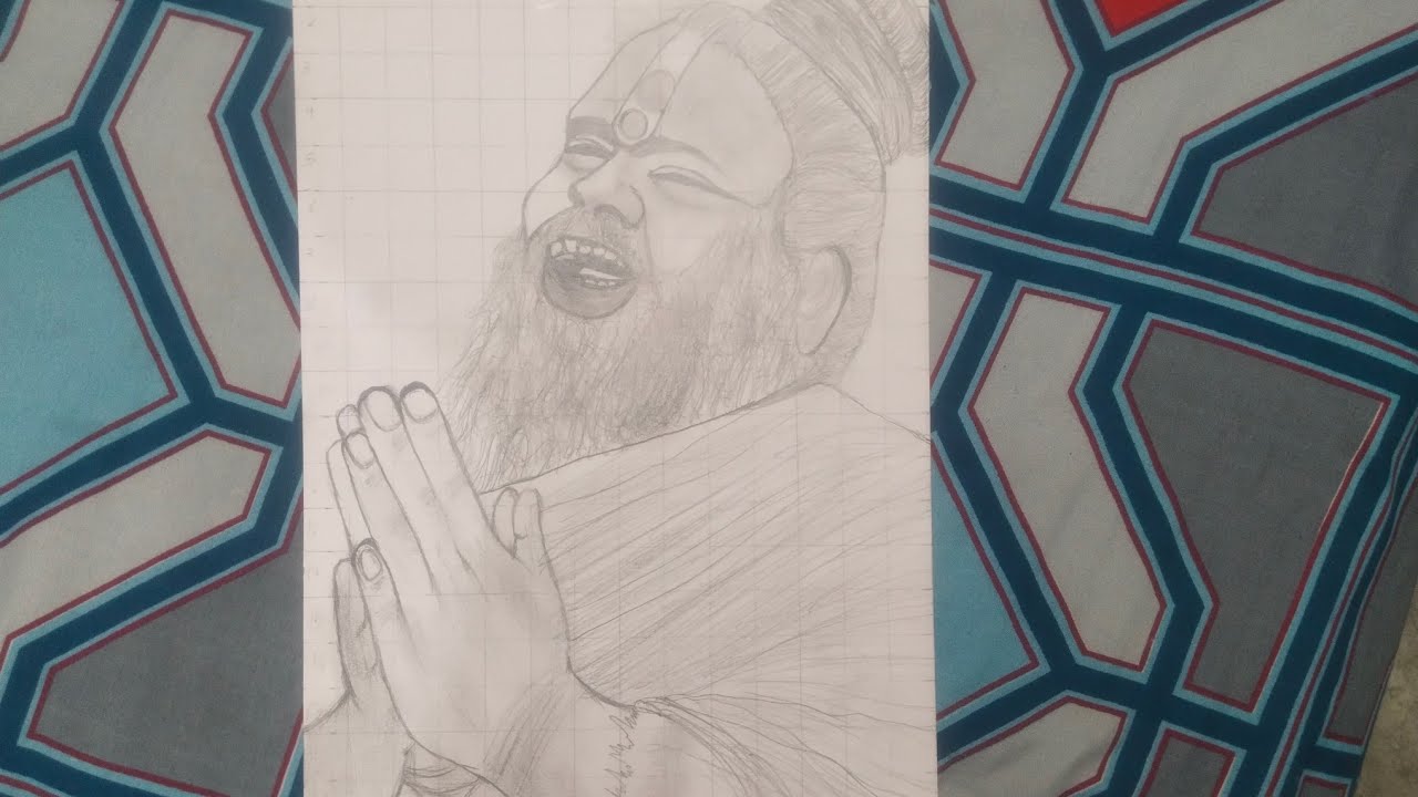 How to draw premanand maharaj ji , premanand maharaj ji drawing, sketch, #trending #art #viral 
