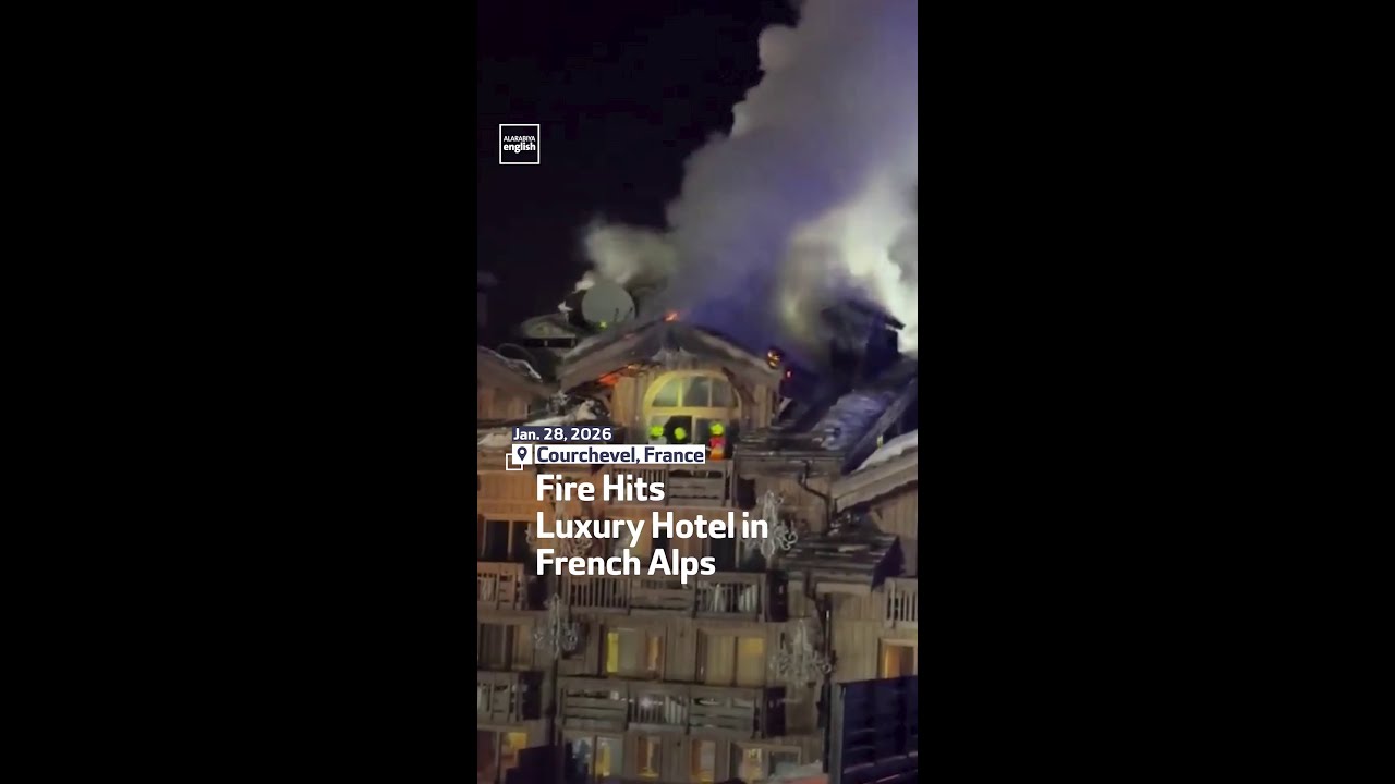 Fire Hits Luxury Hotel in French Alps