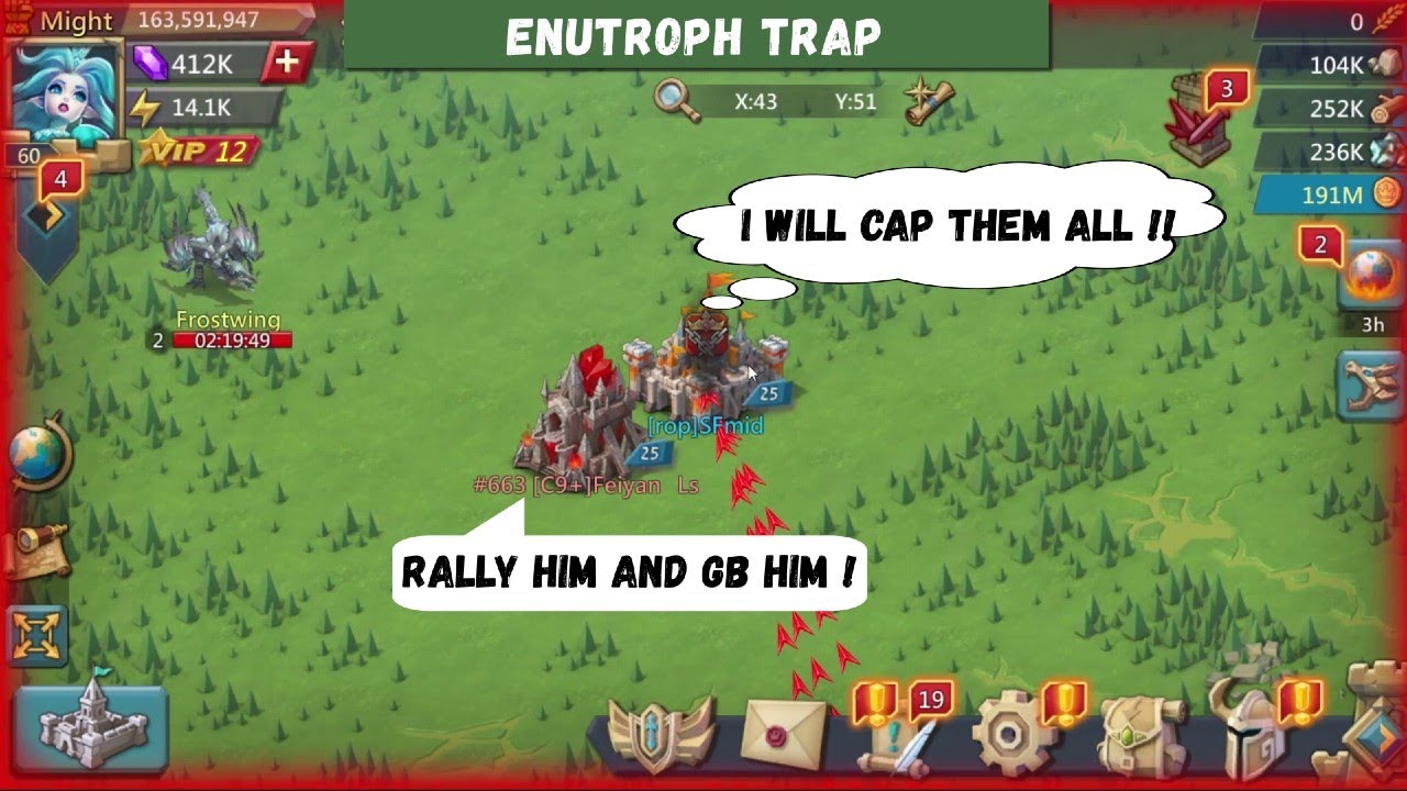 Trap account score 26m points in 30 min of lords mobile gameplay during  KVK! Traping T4, T5 troops