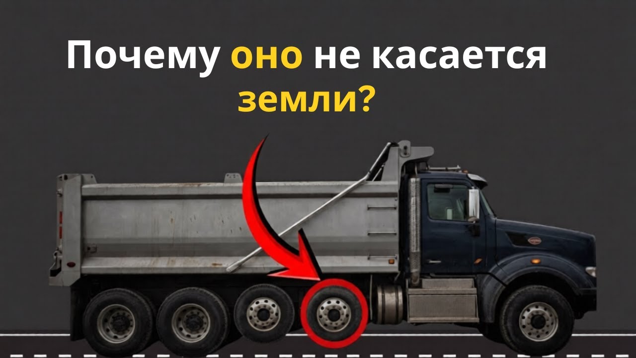 Почему некоторые колёса грузовиков не касаются дороги? Гениальная инженерная хитрость