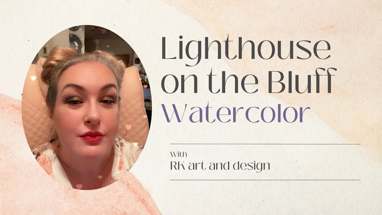 Lighthouse on the Bluff - #WatercolorTimelapse #LighthousePainting #WatercolorArt #RelaxingVideo