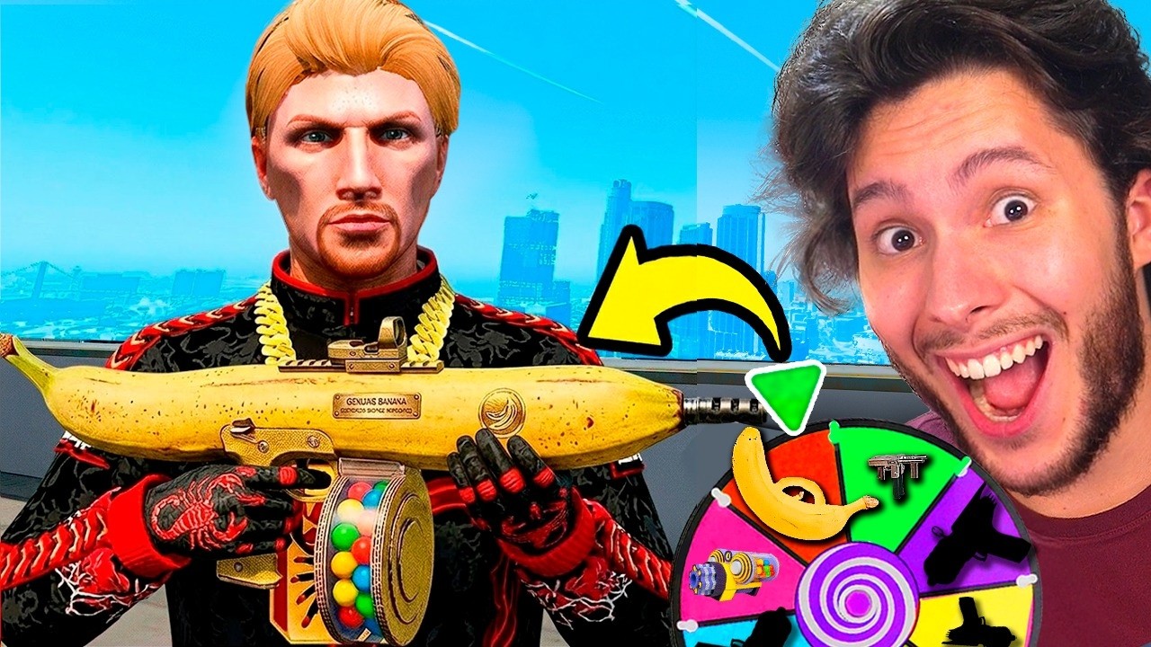 ROLETA MISTERIOSA decide qual ARMA USAR pra ROUBAR! (GTA 5 RP)