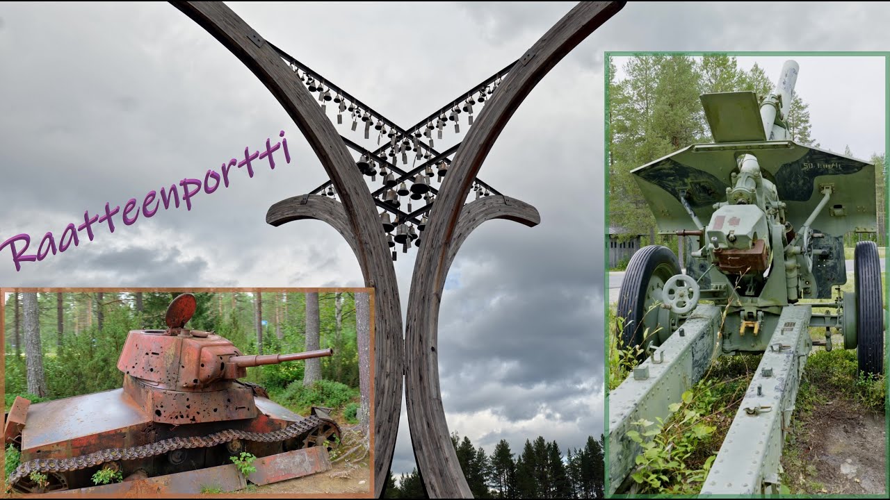 Raatteenportti the gateway to Raatteentie road in Suomusalmi, Finland