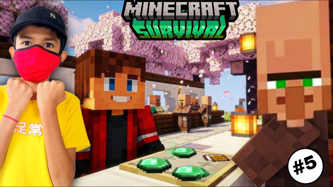 I MADE VILLAGERS TRADING HALL | MINECRAFT SURVIVAL EP-5