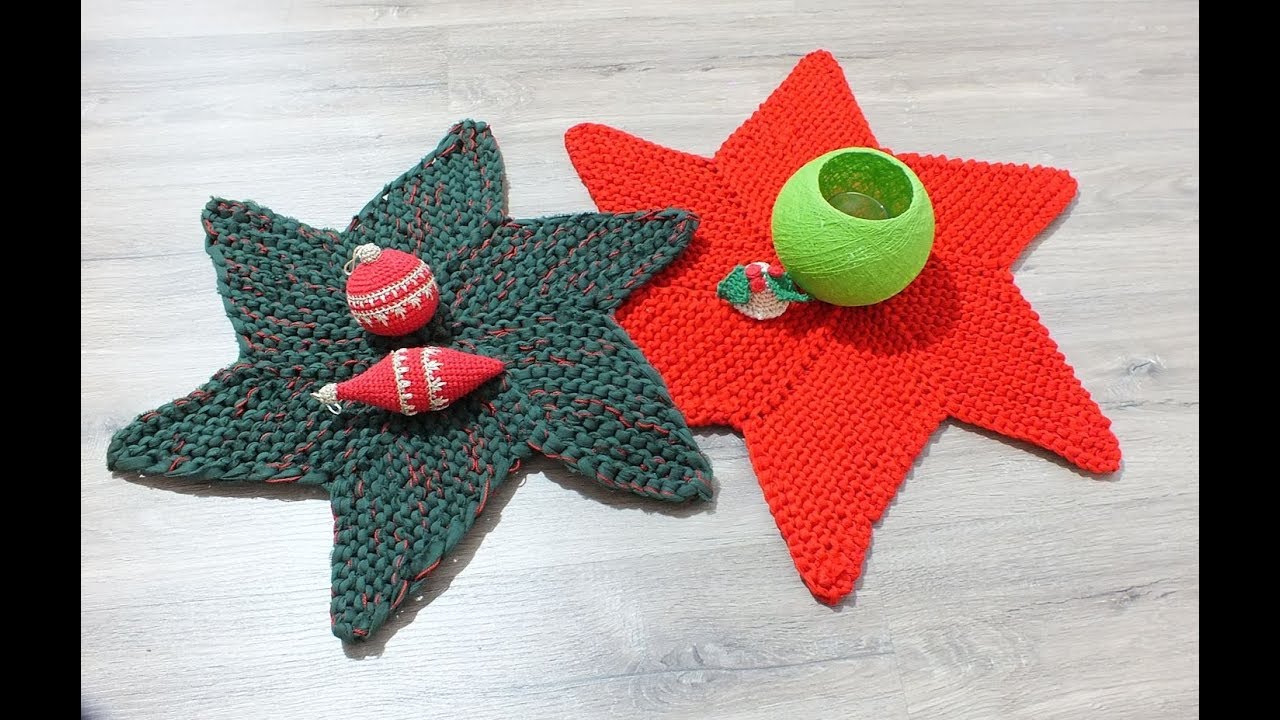 ESTRELLA  REALIZADA CON DOS AGUJAS