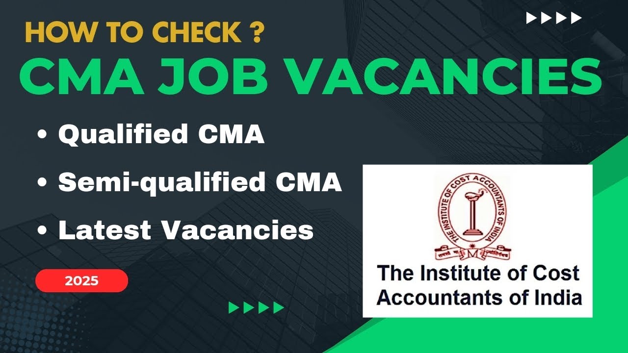 CMA Job Vacancy for Final and Intermediate Qualified