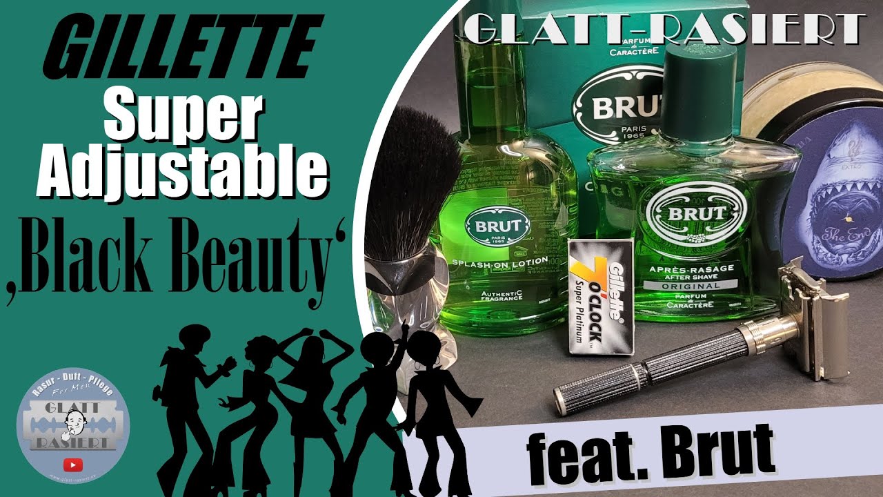 THE 'BLACK BEAUTY' ║ Gillette Super Adjustable 109 Rasierhobel / Nassrasur // GLATT - RASIERT