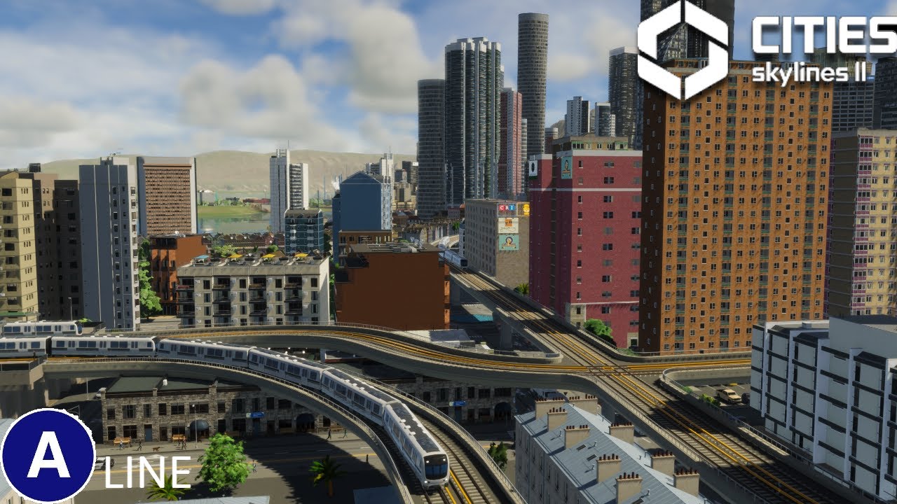 Realistic First-Person Subway Ride into Center City | Cities Skylines 2