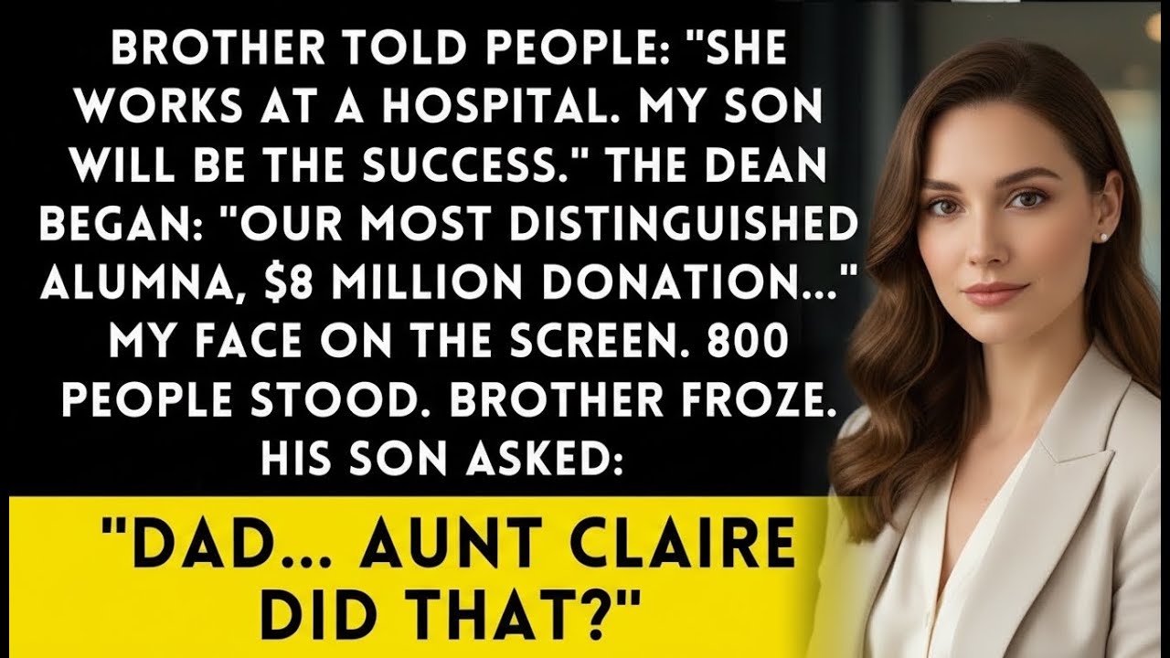 Brother Said “She Works at a Hospital” at University Event — Dean’s $8M Reveal Changed Everything