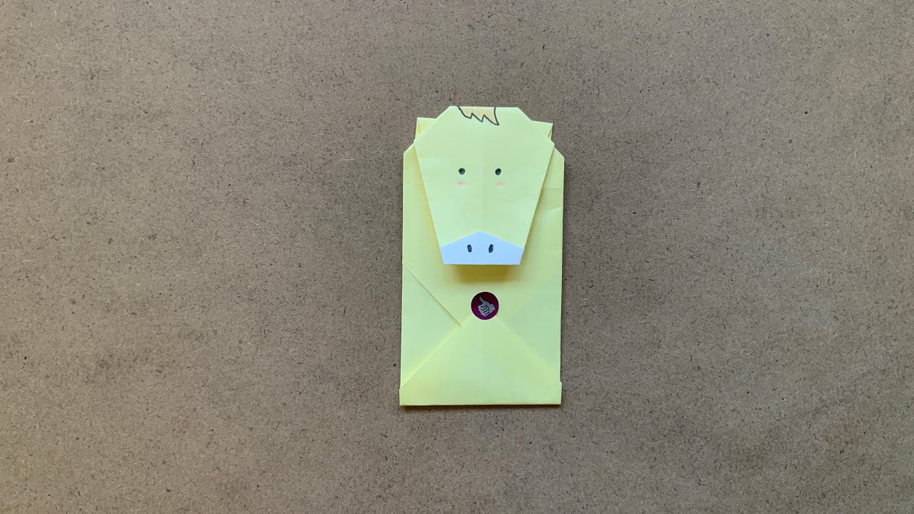 Origami Horse Year Lucky Money Envelope 怎麼折馬年利事封 How to make a horse envelope 