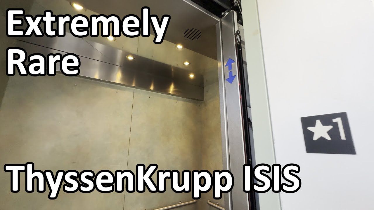 Очень редкий подъемник ThyssenKrupp ISIS MRL 2004 года в Центре Дюмаса, Роанок, Вирджиния