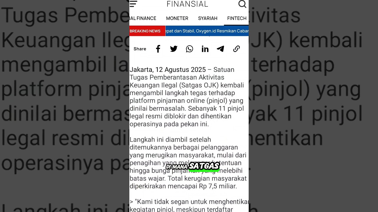 TERBONGKAR!! Pinjol Legal Ikut Diblokir OJK?! 😱