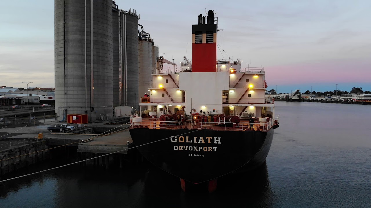MV Goliath from the Air