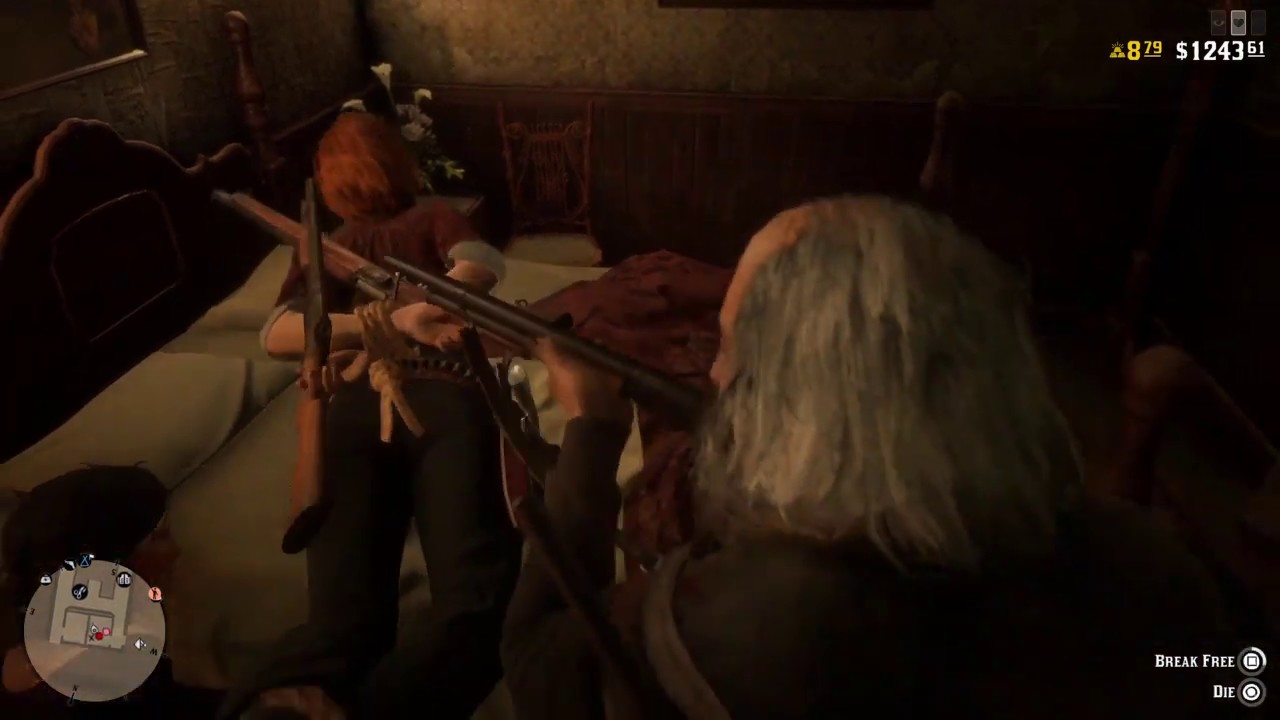 Red Dead Online - Scarlett gets tied up by two creeps, but gets revenge