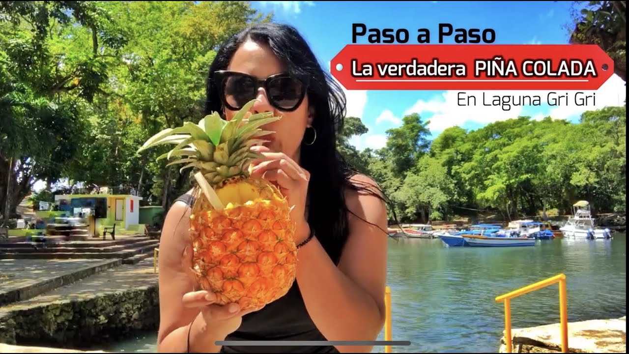 PASO A PASO LA VERDADERA PIÑA COLADA 🍹EN LAGUNA GRI GRI, REPUBLICA DOMINICANA 🇩🇴 🇩🇴 🌴 ☀ 😍