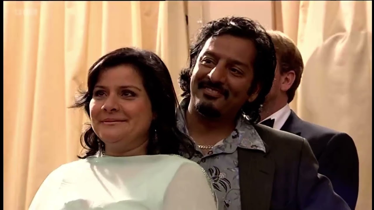 Eastenders Denise arrives at the church ready to marry Lucas as Patrick walks her down scene