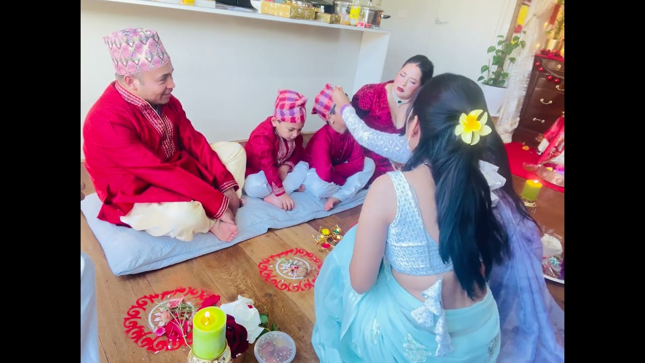 Vaitika 2024 bishes with their sisters.