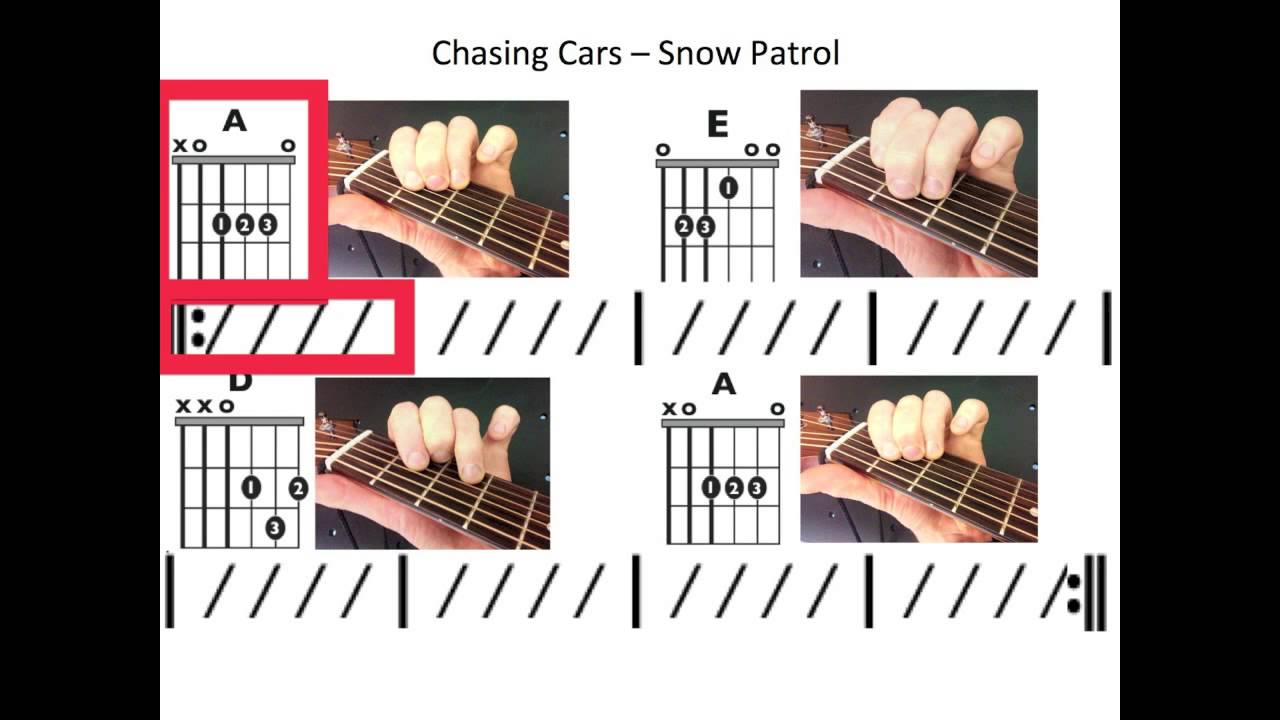 Chasing Cars - Moving chord chart