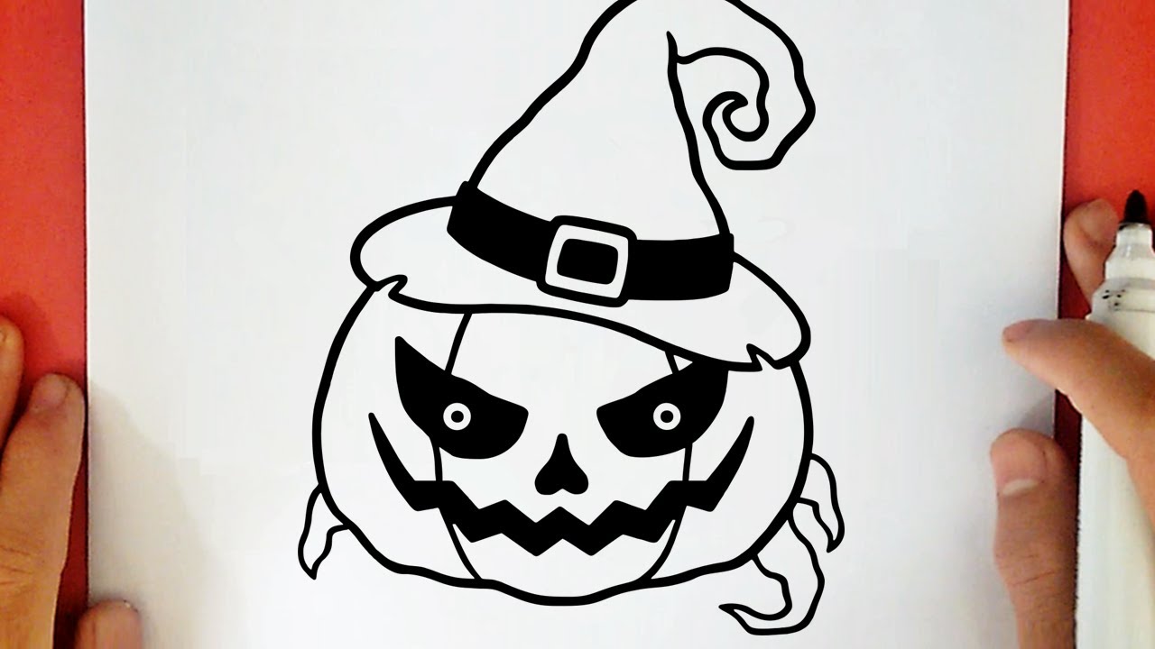 COMO DESENHAR UMA ABÓBORA DE HALLOWEEN