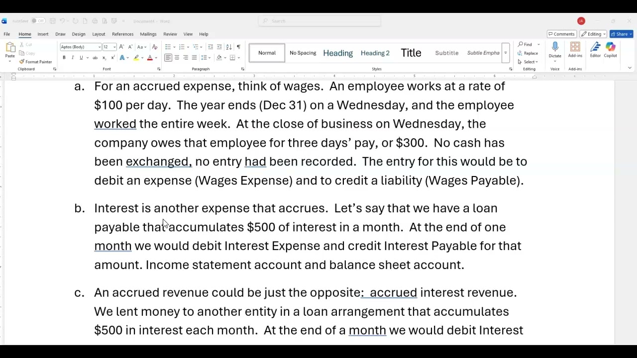 Intro to adjusting entries