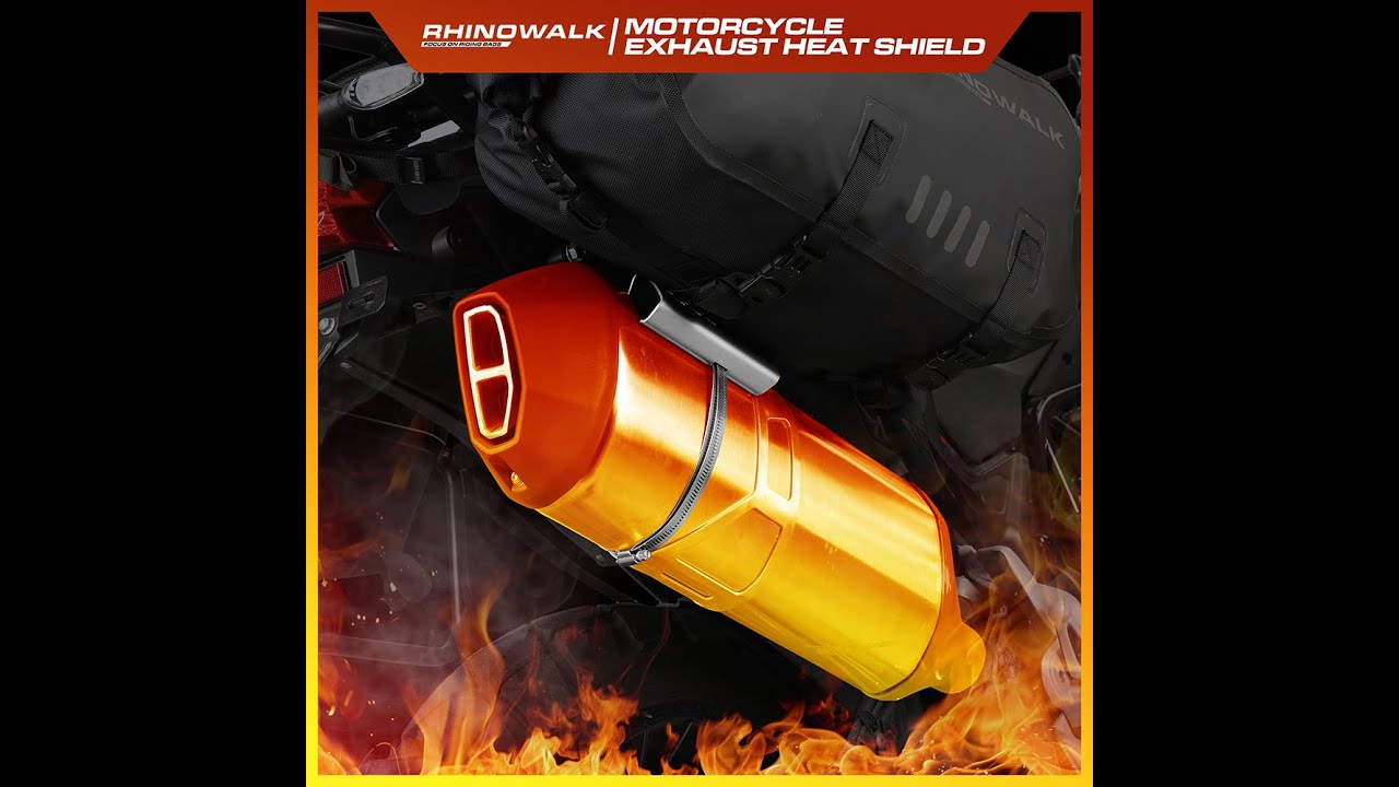 Motorcycle Exhaust Heat Shield-Protect  Rackless side Bag (such as the MT1428) 🔥🔥