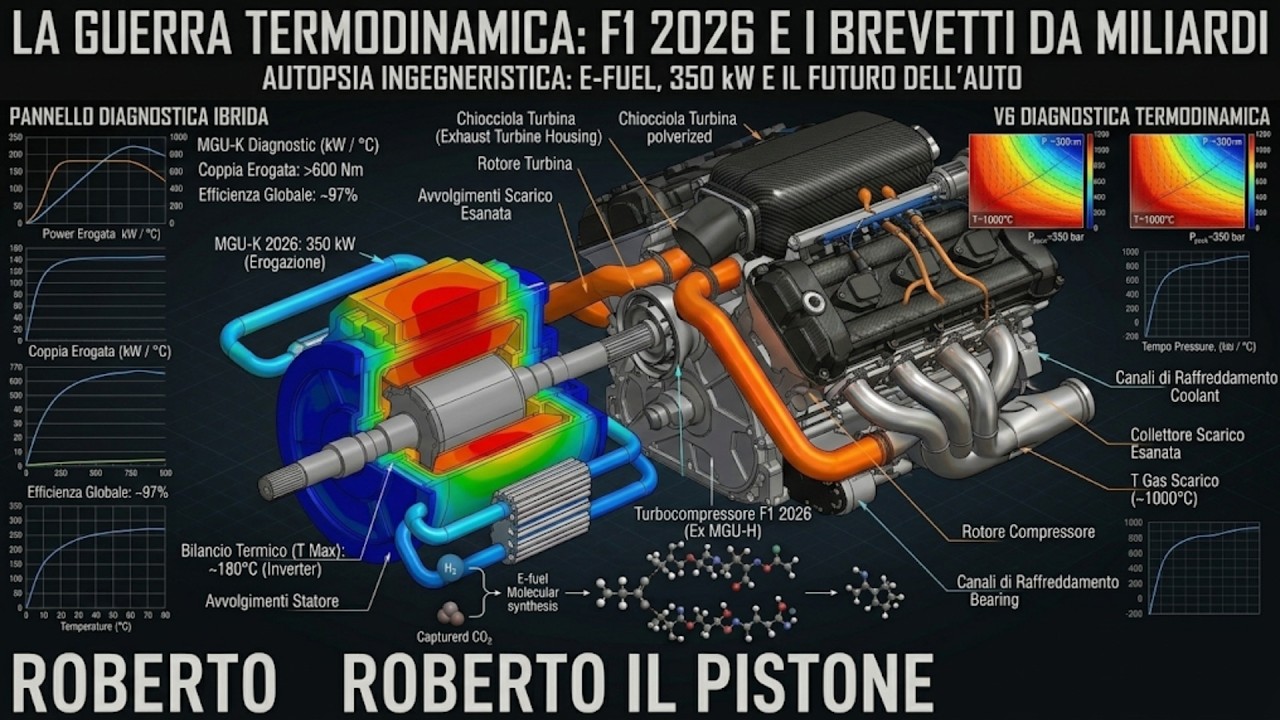 Opzione 1 (Consigliata): Autopsia F1 2026: Il Segreto  degli E-Fuel e i Brevetti Miliardari 🏎️🔬