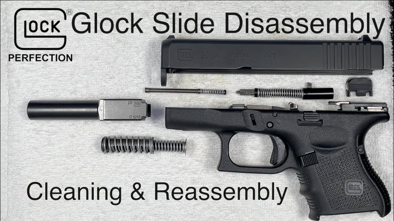 Разборка, чистка и сборка затвора Glock Slide, как это сделано на Glock 26